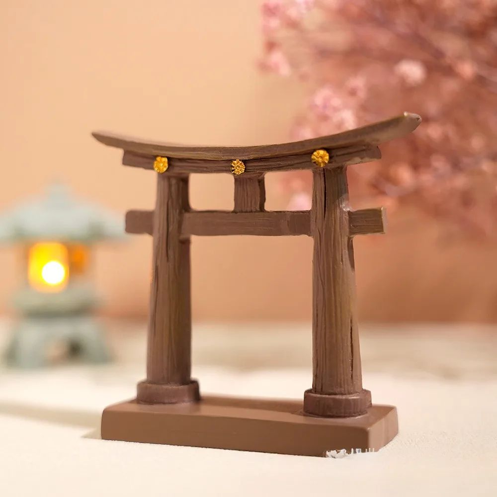 Mini Japanese Torii Gate Aquarium Zen Garden Ornament 3