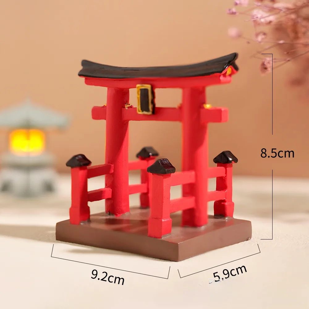 Mini Japanese Torii Gate Aquarium Zen Garden Ornament 4