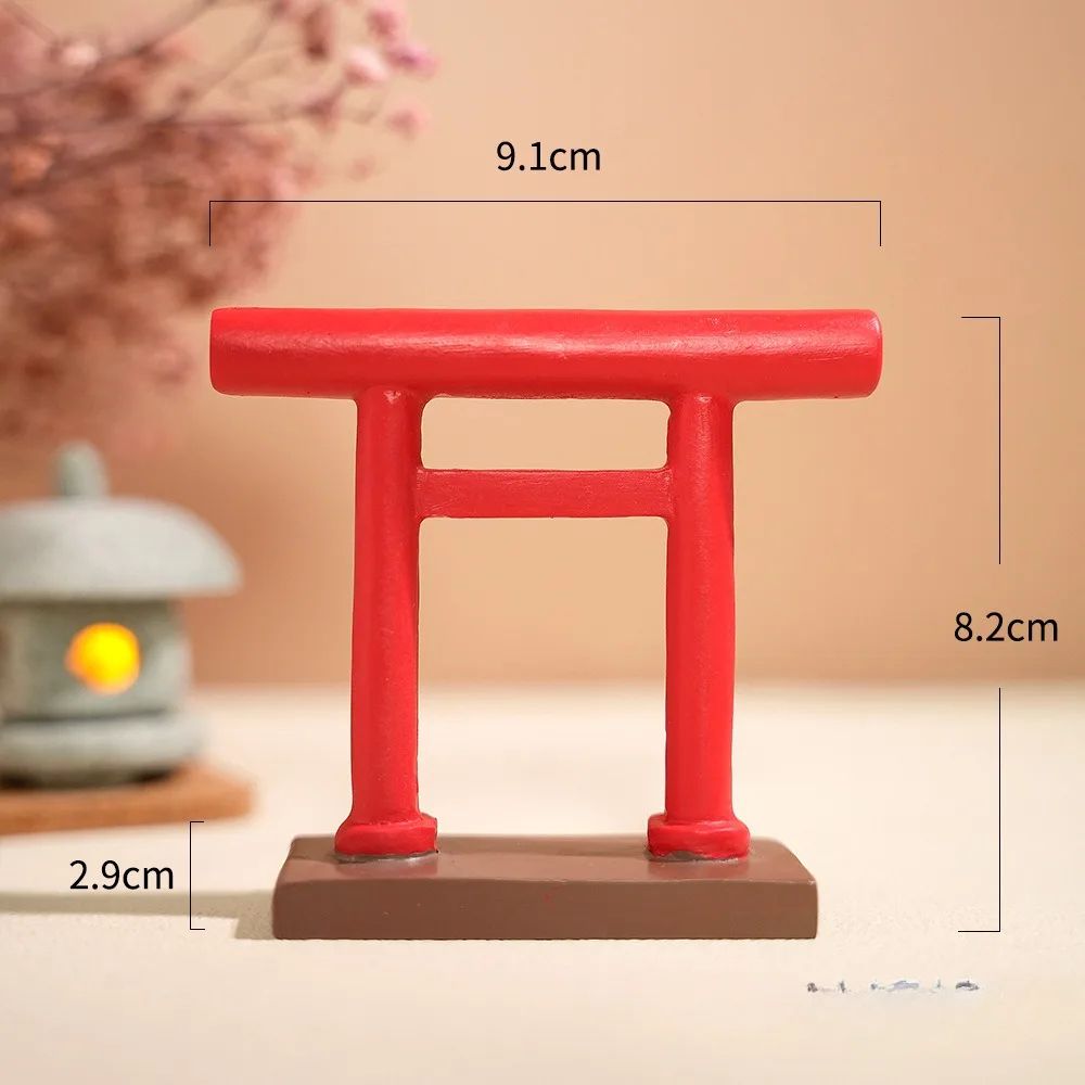Mini Japanese Torii Gate Aquarium Zen Garden Ornament 7
