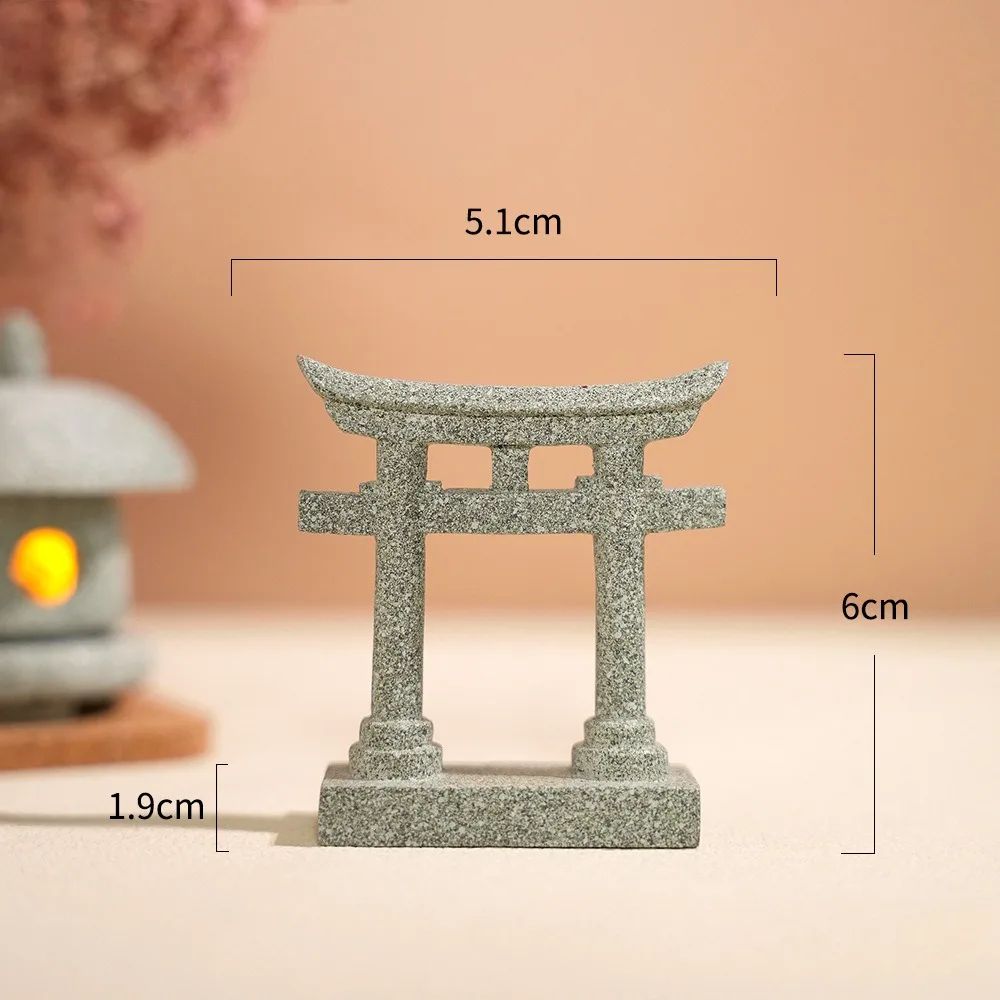 Mini Japanese Torii Gate Aquarium Zen Garden Ornament 13