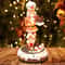 Festive Gingerbread Nutcracker LED Rotating Train Figurine 0