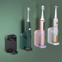 premium wall-mounted electric toothbrush organizer & drain box - space-saving bathroom storage solution