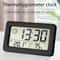LargeDisplay Digital Clock Thermometer Hygrometer UltraThin Temperature Humidity Monitor 0