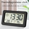 LargeDisplay Digital Clock Thermometer Hygrometer UltraThin Temperature Humidity Monitor 0