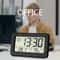 LargeDisplay Digital Clock Thermometer Hygrometer UltraThin Temperature Humidity Monitor 6