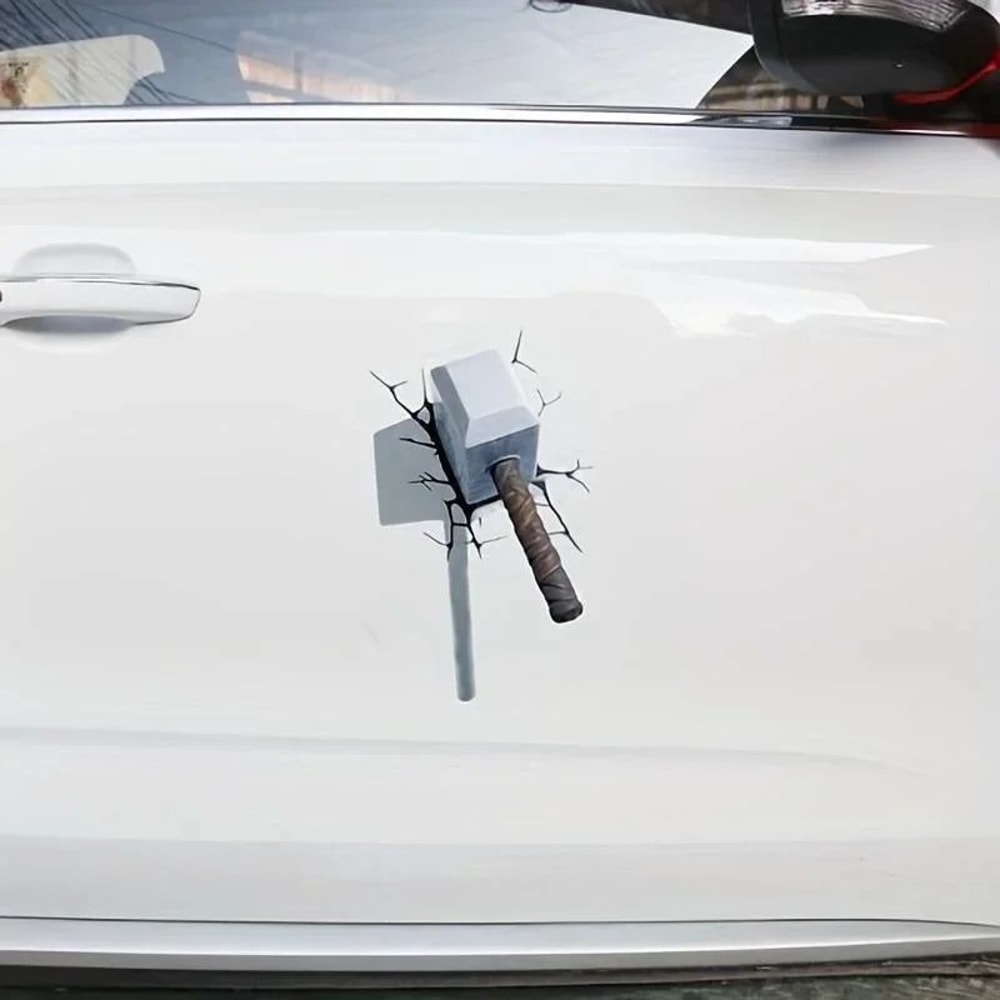 3D Crack Pattern Car Sticker Waterproof Scratch Repair Decorative Auto Decal 2