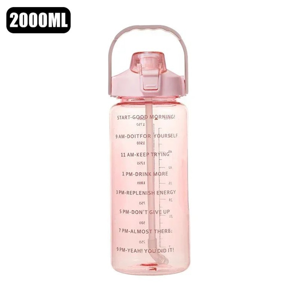 HydraMax 2Liter Portable Water Bottle With Straw Large Travel Fitness Hydration Jug 6