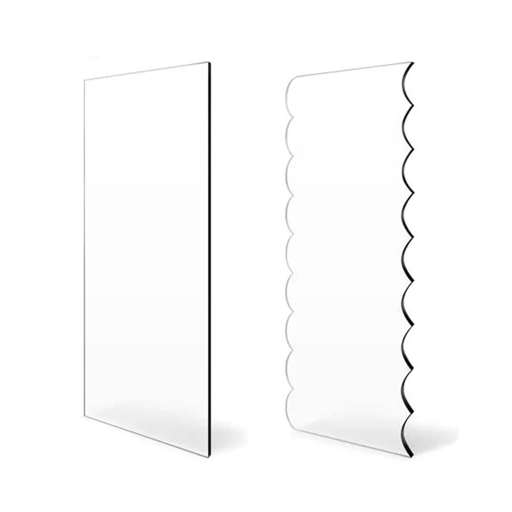 SmoothFinish Acrylic Cake Scraper Comb Set 2Piece Frosting Smoother Stripe Cake Comb 6