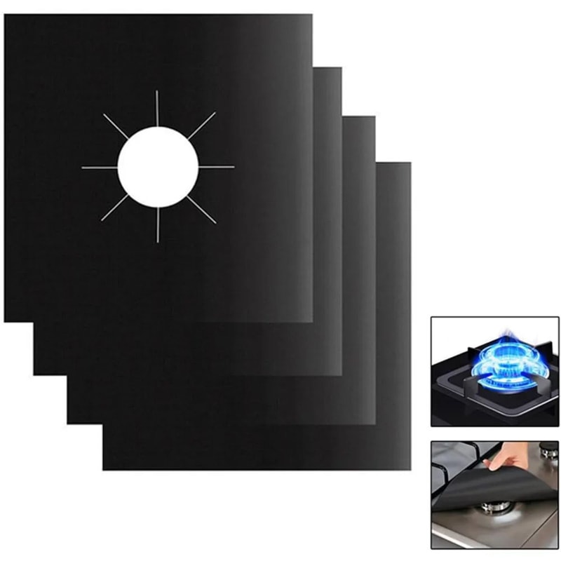 UltraShield Reusable HeatResistant Stove Burner Covers NonStick CuttoFit Protection Liners 0
