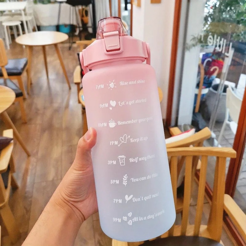 2Liter Motivational Leakproof Water Bottle With Time Markers 7