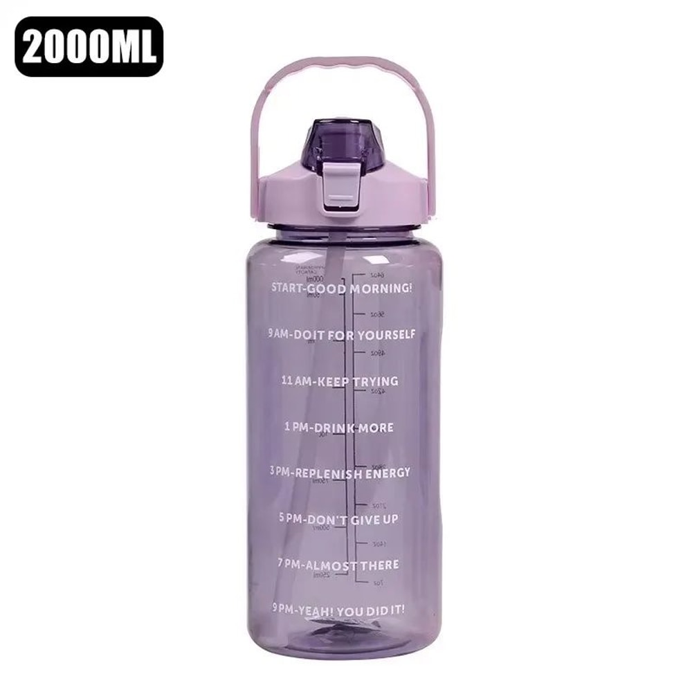2Liter Motivational Leakproof Water Bottle With Time Markers 8