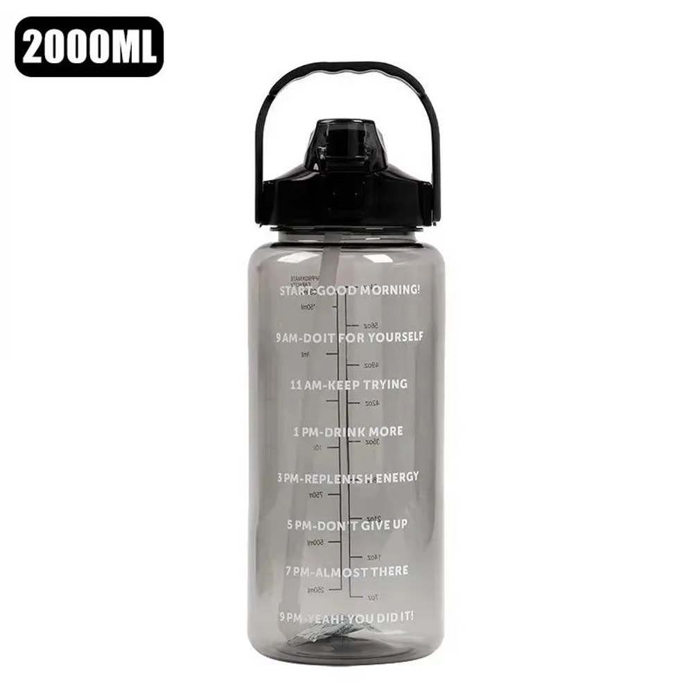2Liter Motivational Leakproof Water Bottle With Time Markers 9