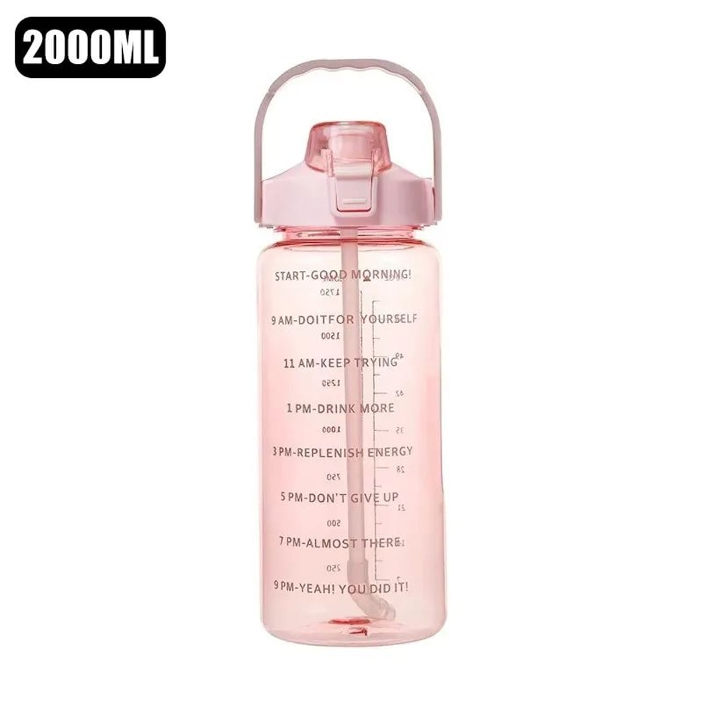 2Liter Motivational Leakproof Water Bottle With Time Markers 10