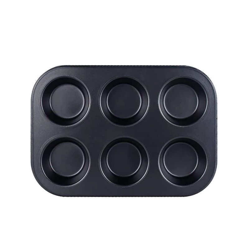 Square NonStick Cupcake Muffin Baking Pan HeavyDuty Carbon Steel Tray 6 Or 12Cup 7