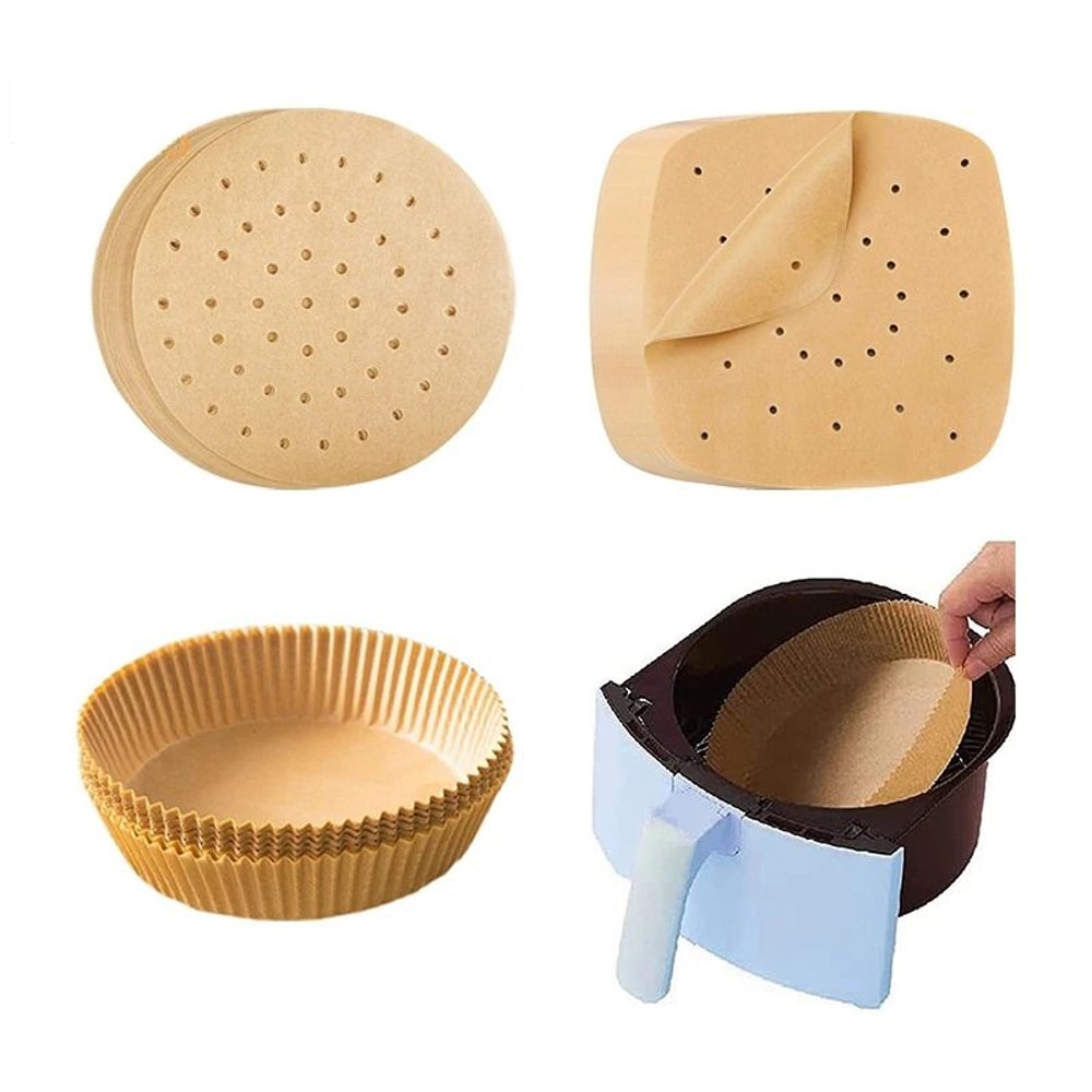Air Fryer Disposable Parchment Liners NonStick OilProof Cooking Sheets For Cleaner Faster Meals 0