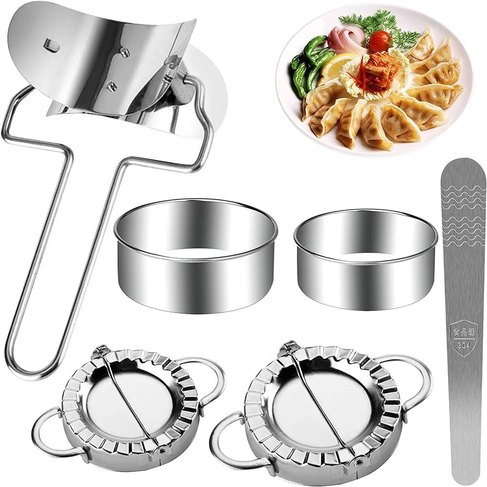 Professional 5Piece Stainless Steel Dumpling Empanada Maker Set 6