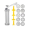 Premium Stainless Steel Cookie Press Gun Set DIY Cookie Maker Tools With 20 Shape Plates 4 Nozzle