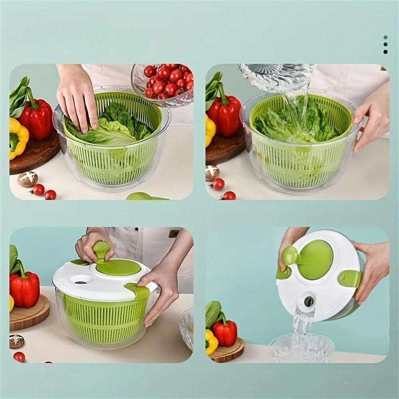 Premium Crisp Clean Salad Spinner Lettuce Greens Washer Dryer 2
