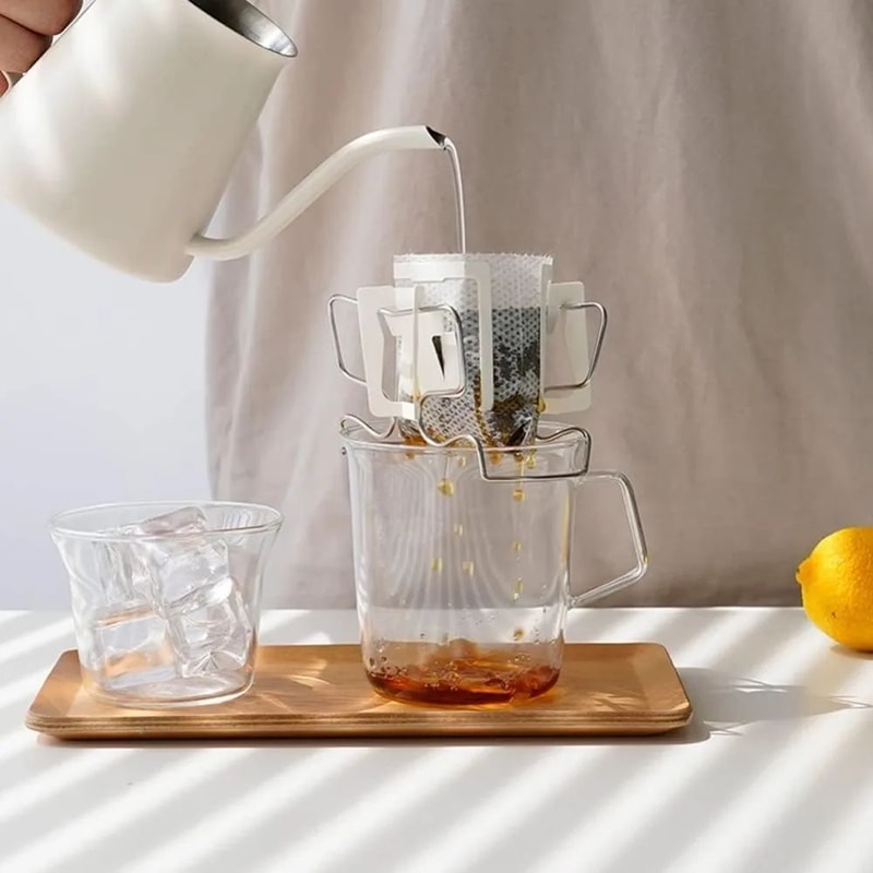 Premium Reusable Stainless Steel Coffee Drip Holder Stand JapaneseStyle Filter Rack 3