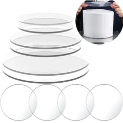 precisionstack acrylic cake disc set – smooth-edge boards for flawless ganaching & layering