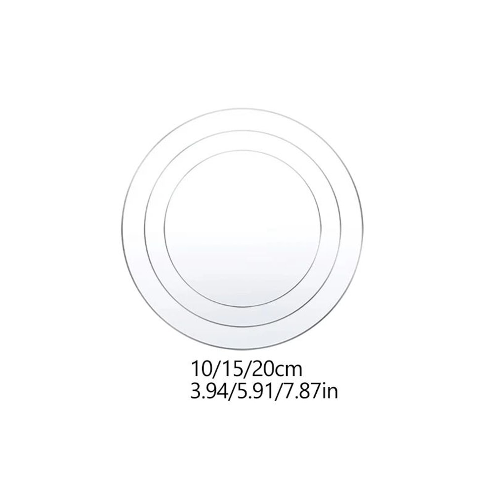 PrecisionStack Acrylic Cake Disc Set SmoothEdge Boards For Flawless Ganaching Layering 6