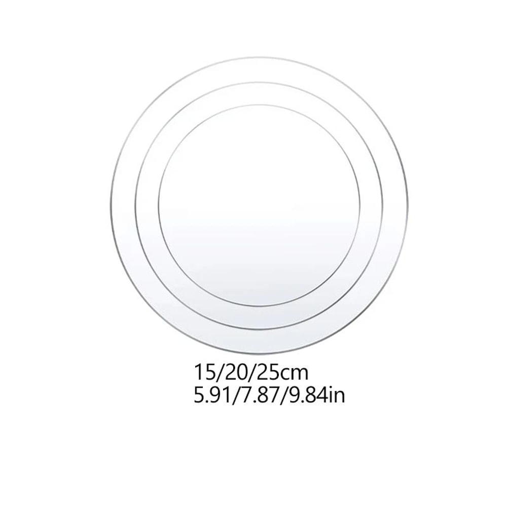 PrecisionStack Acrylic Cake Disc Set SmoothEdge Boards For Flawless Ganaching Layering 7