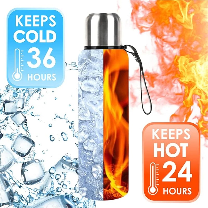 Premium Stainless Steel Insulated Thermos Bottle Large Capacity Hot Cold Flask 2