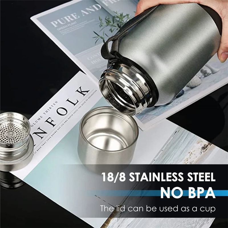 Premium Stainless Steel Insulated Thermos Bottle Large Capacity Hot Cold Flask 4