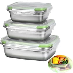 premium stainless steel bento box set – leak-proof, food-grade storage for home, work & school