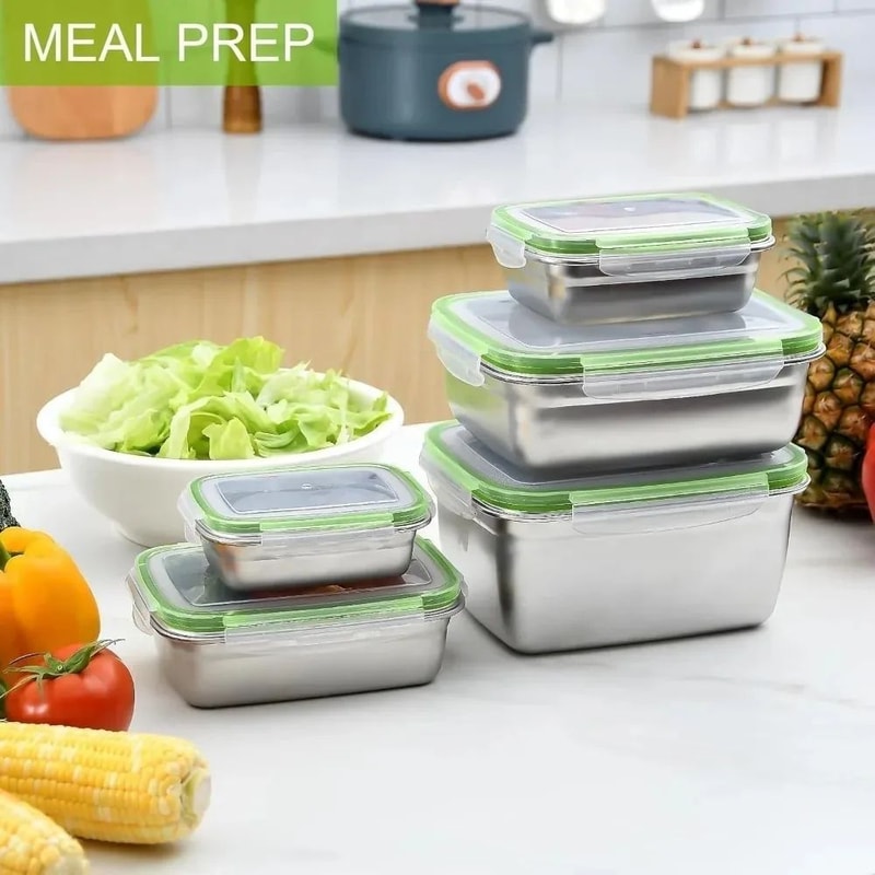 Premium Stainless Steel Bento Box Set LeakProof FoodGrade Storage For Home Work School 2