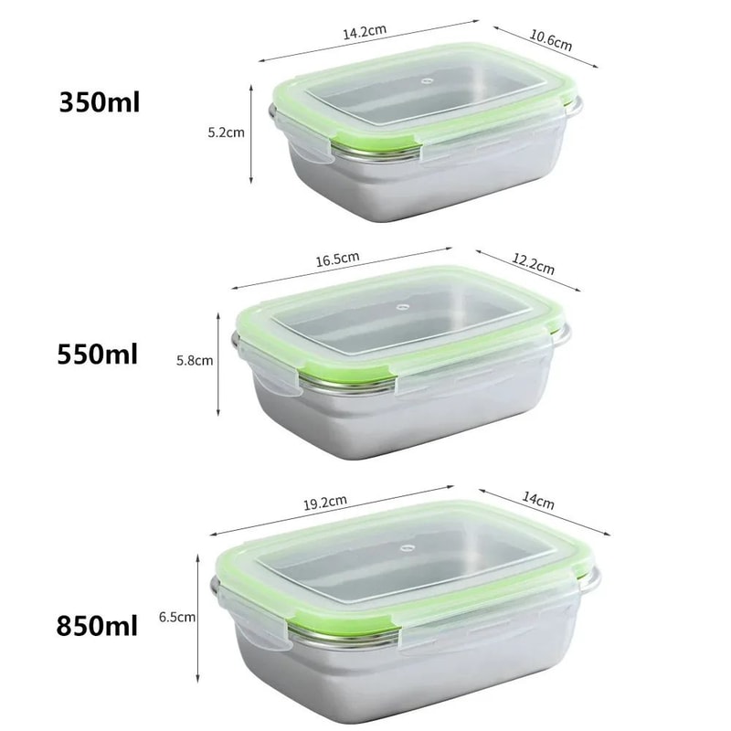 Premium Stainless Steel Bento Box Set LeakProof FoodGrade Storage For Home Work School 1