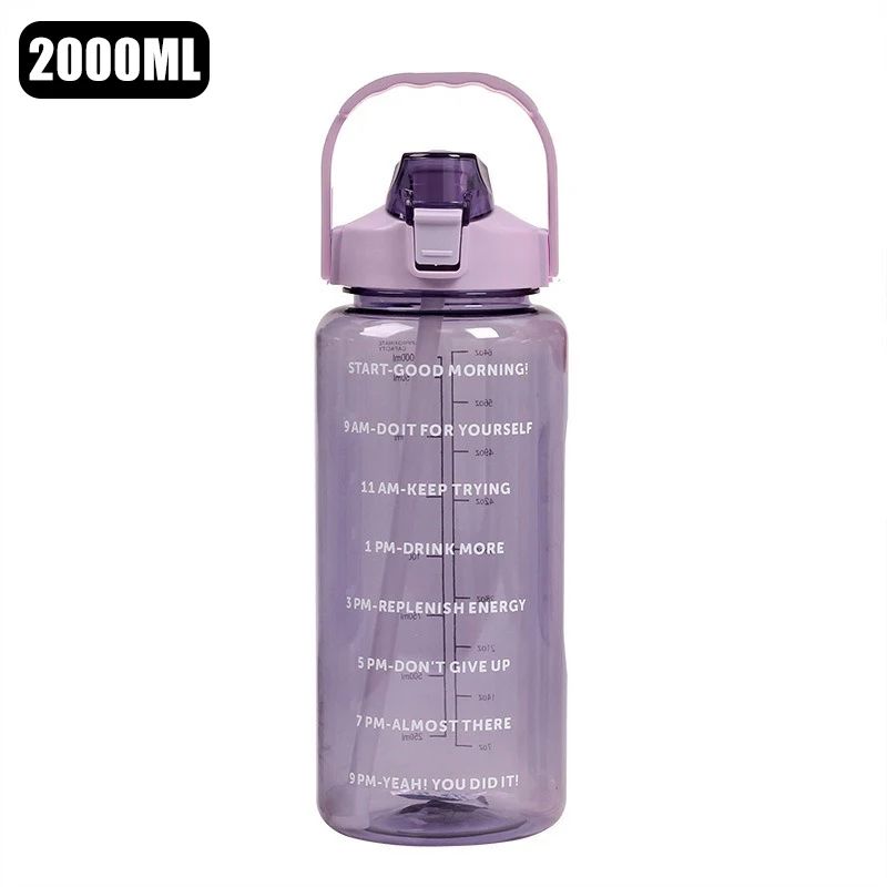 HydraMax 2L Portable Straw Sports Water Bottle 8