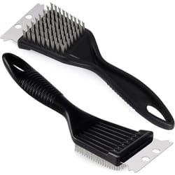 heavy-duty stainless steel 8" grill brush cleaner – bbq grill brush for tough grease