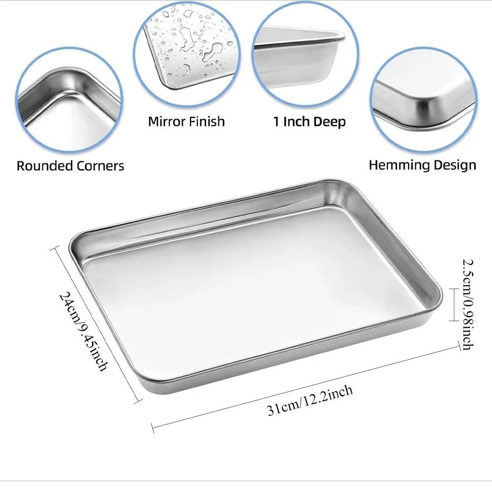 Premium 304 Stainless Steel Baking Cooling Tray Set For Oven Grill And BBQ 0