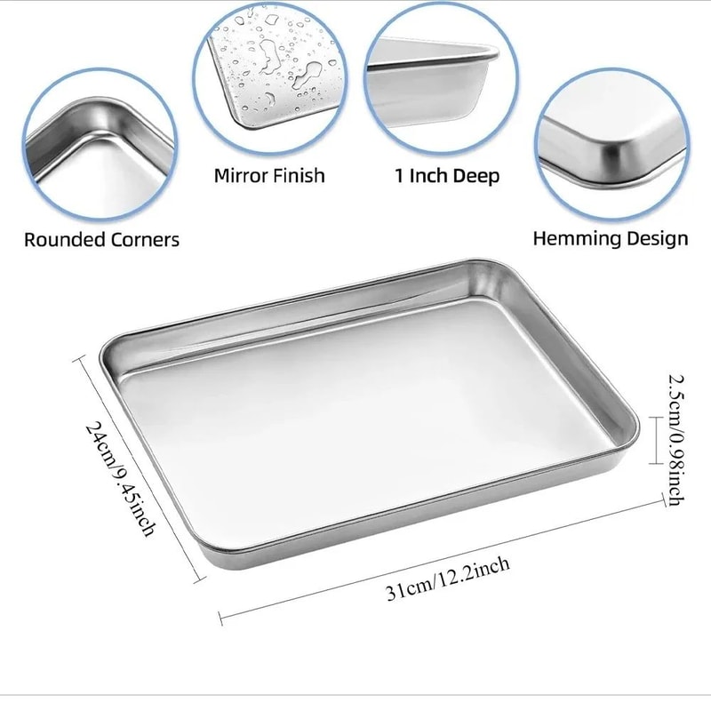 Premium 304 Stainless Steel Baking Cooling Tray Set For Oven Grill And BBQ 0