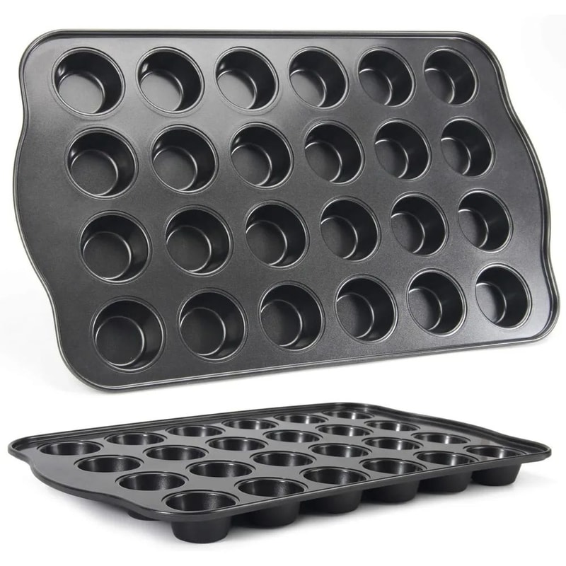 Premium Square Cupcake Muffin Baking Pan 612Cup Carbon Steel Nonstick Baking Pan 2