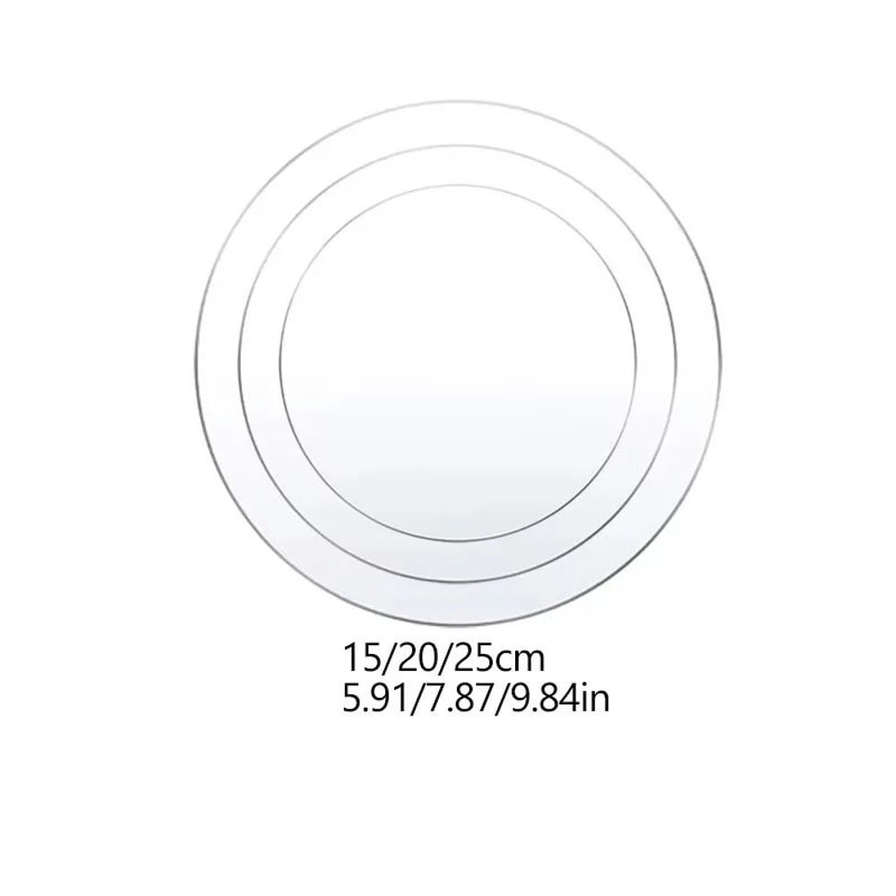 Premium Reusable Acrylic Cake Disc Base Plate Clear Round Cake Decorating Board 2Pack 11