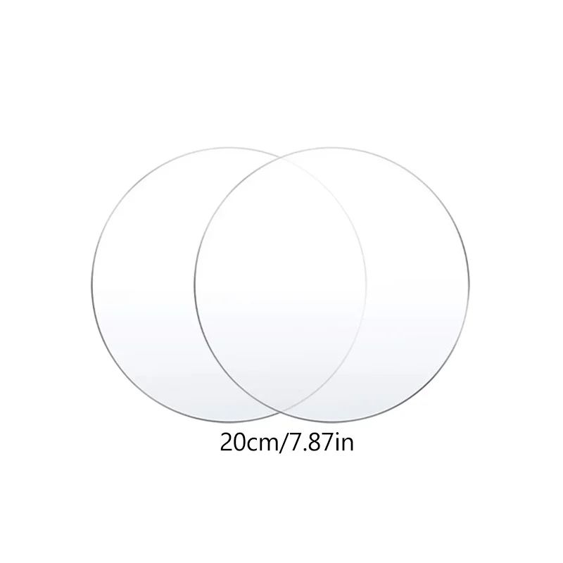 Premium Reusable Acrylic Cake Disc Base Plate Clear Round Cake Decorating Board 2Pack 9