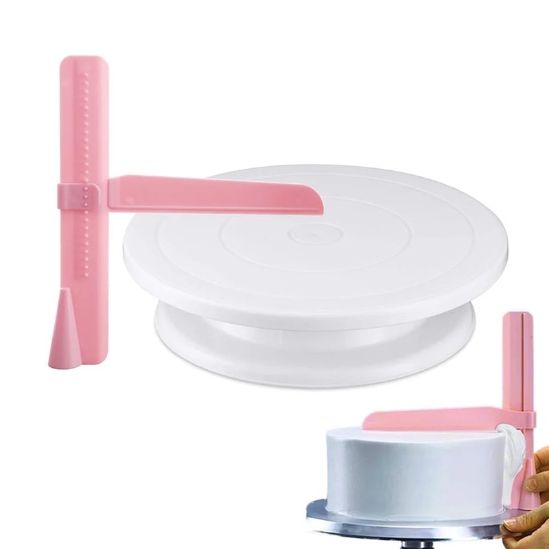 CakeCraft Pro 11inch Rotating Cake Turntable Decorating Stand 0