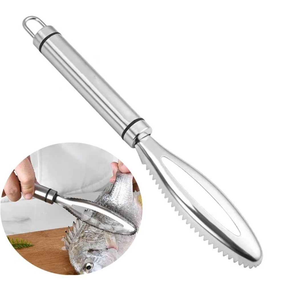 AllinOne Fish Kitchen Prep Tool Premium Fish Scale Remover And Vegetable Peeler Set 6