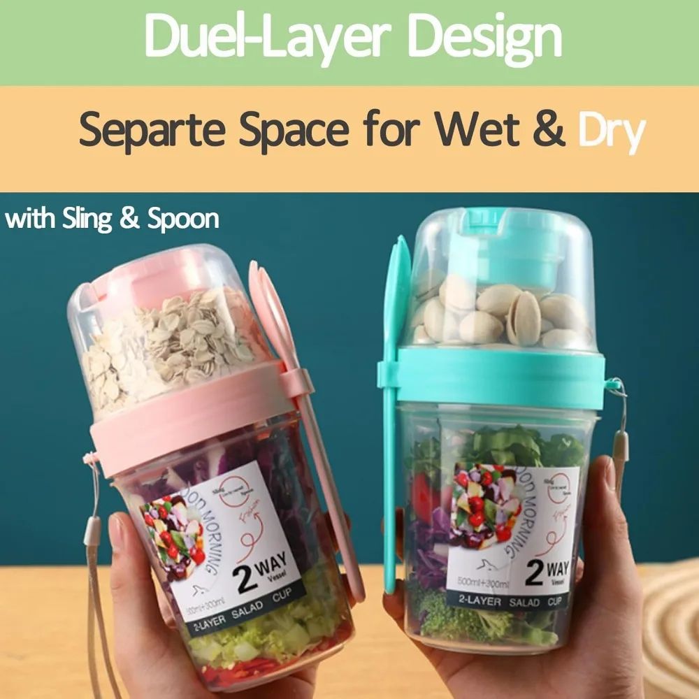 Portable Meal Prep Breakfast On The Go Cups LeakResistant Yogurt Cereal Salad Parfait Containers 2