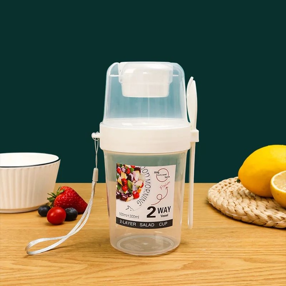 Portable Meal Prep Breakfast On The Go Cups LeakResistant Yogurt Cereal Salad Parfait Containers 9