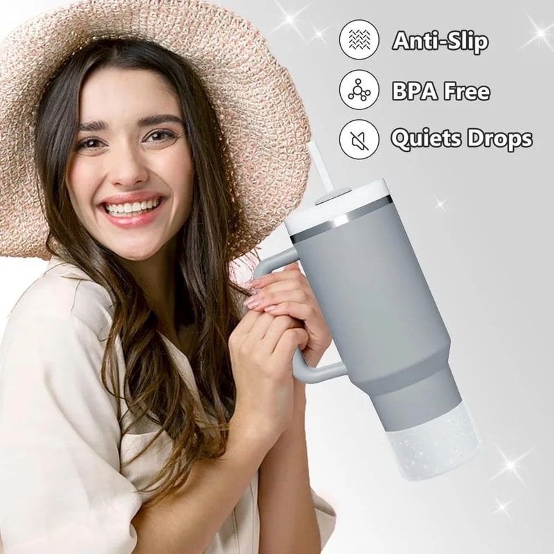 Protective Bling Silicone Tumbler Boot Sleeve Fits 2040oz Bling Tumbler Sleeve Hydro Flask Bottle 4