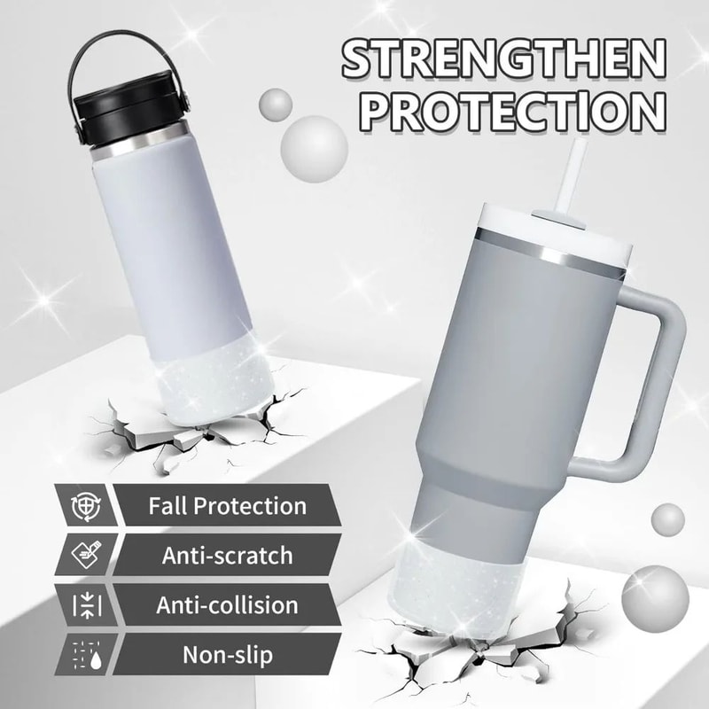 Protective Bling Silicone Tumbler Boot Sleeve Fits 2040oz Bling Tumbler Sleeve Hydro Flask Bottle 5