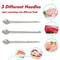 Premium Stainless Steel BBQ Meat Injector BBQ Marinade Syringe Kit 3Needle Flavor Infusion Tool 3