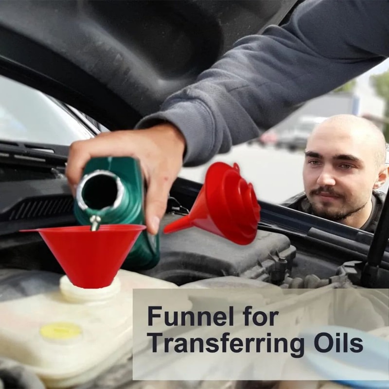 AllinOne Kitchen Home Kitchen Funnel Set 4 Sizes Plastic Funnels For Liquid Transfer Funnels 4