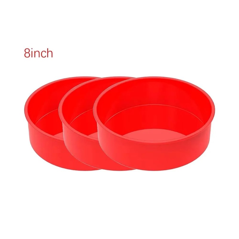 Premium Round Silicone Cake Mold Set Nonstick Reusable Baking Pans For Perfect Cakes Every Time 16