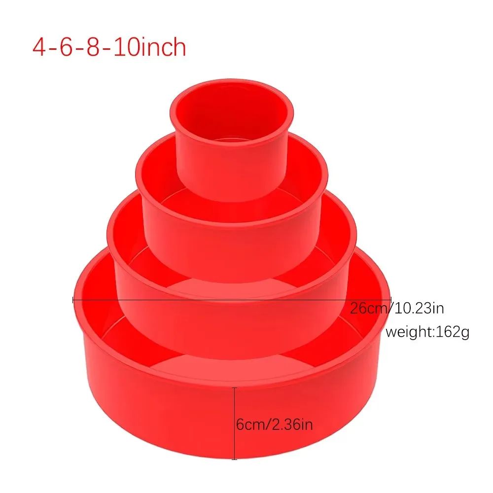 Premium Round Silicone Cake Mold Set Nonstick Reusable Baking Pans For Perfect Cakes Every Time 17