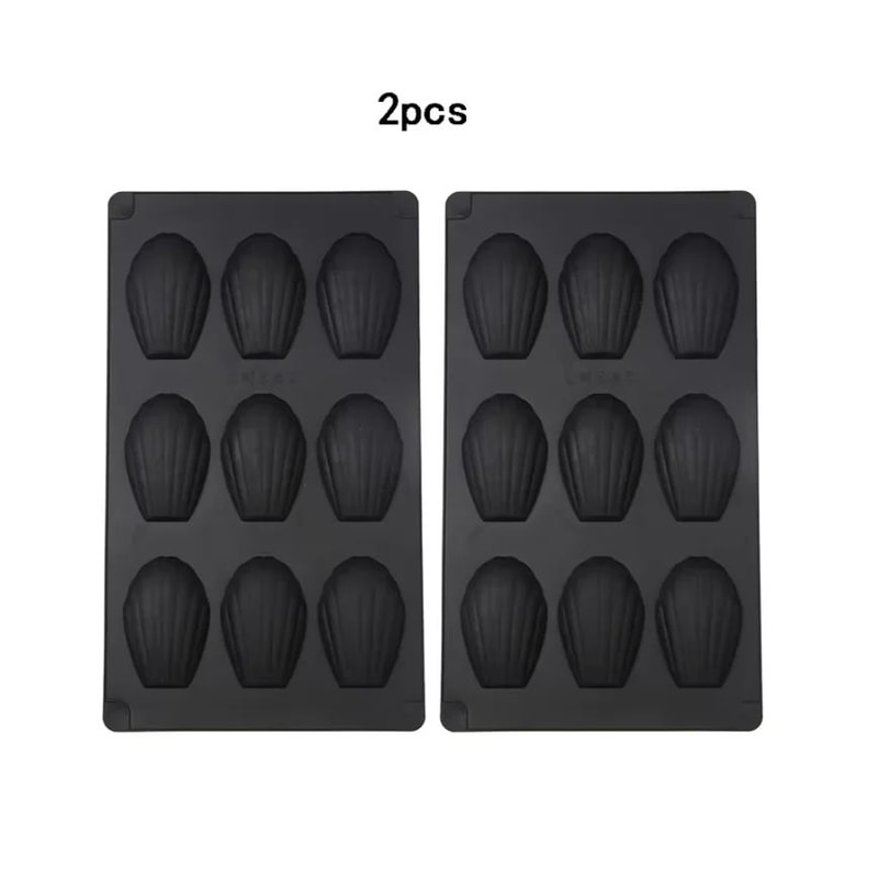 Premium Silicone Madeleine Mold Pan 9Cavity NonStick Baking Tray 8