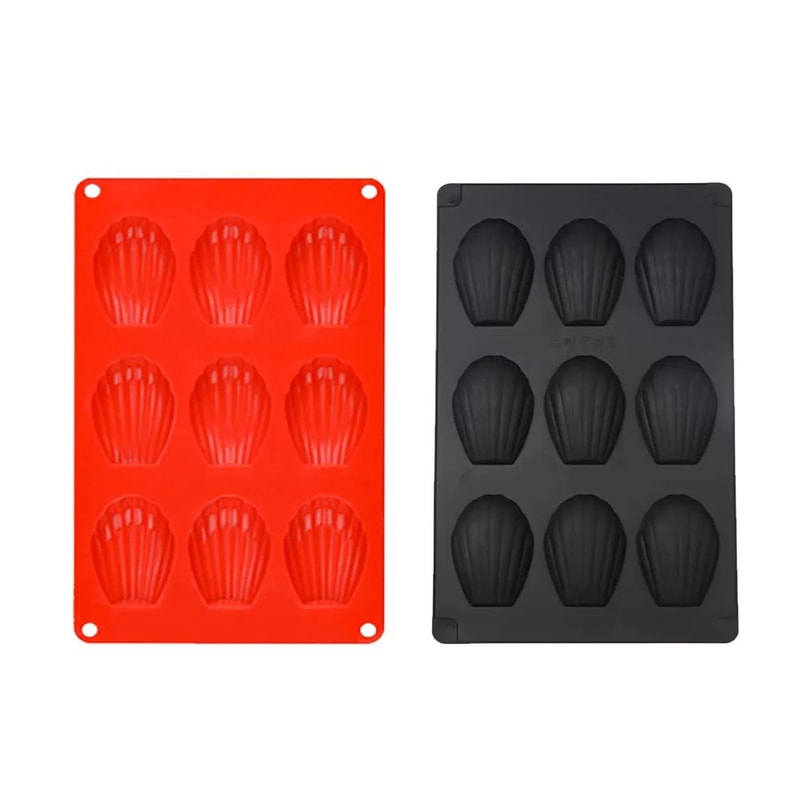 Premium Silicone Madeleine Mold Pan 9Cavity NonStick Baking Tray 10